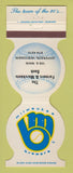 Matchbook Cover - Milwaukee Brewers Baseball Farmers Bank Jefferson WI 1984