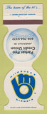Matchbook Cover Milwaukee Brewers Baseball Parker Pen Credit Janesville WI 1982