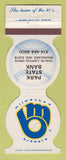Matchbook Cover - Milwaukee Brewers Baseball Park State Bank WI 1982