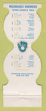 Matchbook Cover - Milwaukee Brewers Baseball Park State Bank WI 1982