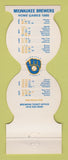 Matchbook Cover - Milwaukee Brewers Baseball West Allis Savings Loan WI 1985