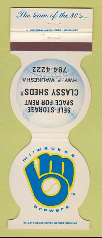 Matchbook Cover - Milwaukee Brewers Baseball Self Storage 1984