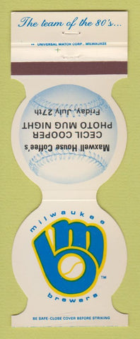 Matchbook Cover - Milwaukee Brewers Baseball Cecil Cooper Photo Mug 1984