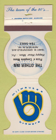 Matchbook Cover - Milwaukee Brewers Baseball Other Inn New Berlin WI 1982