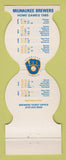 Matchbook Cover - Milwaukee Brewers Baseball Farmers Bank Jefferson WI 1985