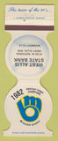 Matchbook Cover - Milwaukee Brewers Baseball West Allis State Bank WI 1983