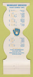Matchbook Cover - Milwaukee Brewers Baseball West Allis State Bank WI 1983