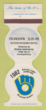 Matchbook Cover - Milwaukee Brewers Baseball Ho Sete Mavericks 1983