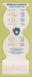 Matchbook Cover - Milwaukee Brewers Baseball Ho Sete Mavericks 1983