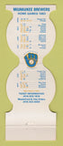 Matchbook Cover - Milwaukee Brewers Baseball Merle Harmon's Fan Fair 1983