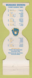 Matchbook Cover - Milwaukee Brewers Baseball Mound City Bank Platteville WI 1983