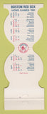 Matchbook Cover - Boston Red Sox Baseball Sports Promotions MA 1981