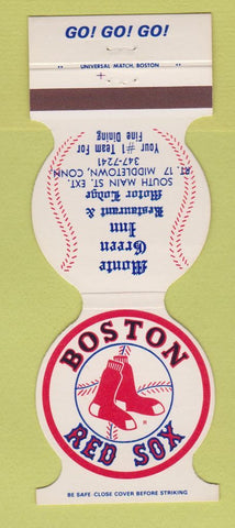 Matchbook Cover - Boston Red Sox Baseball Monte Green Inn Middletown CT 1980
