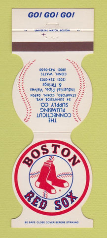 Matchbook Cover - Boston Red Sox Baseball CT Plumbing Supply Stamford 1980