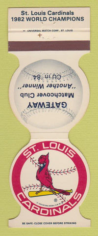 Matchbook Cover - St Louis Cardinals Baseball Gateway Match Club 1983