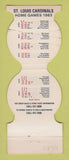 Matchbook Cover - St Louis Cardinals Baseball Dugout Bar MO 1983 WEAR