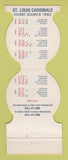 Matchbook Cover - St Louis Cardinals Baseball Freightliner Semi Trucks 1982