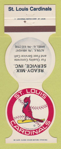 Matchbook Cover - St Louis Cardinals Baseball Concrete Alton IL Hamel 1982
