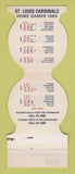 Matchbook Cover - St Louis Cardinals Baseball 1983
