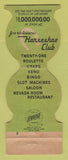Matchbook Cover - Joe Brown's Horseshoe Club Casino Las Vegas NV Jewelite