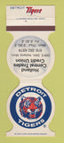 Matchbook Cover - Detroit Tigers Baseball Holland Credit Union MI 1984 WEAR