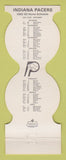 Matchbook Cover - Indiana Pacers Basketball 1982-83