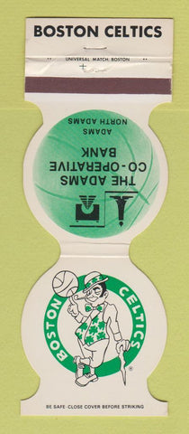 Matchbook Cover - Boston Celtics Basketball Adams COOP Bank MA 1983