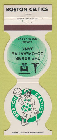 Matchbook Cover - Boston Celtics Basketball Adams COOP Bank MA 1984