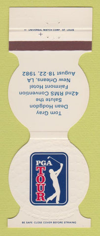 Matchbook Cover - PGA Tour Golf RMS New Orleans LA 1982
