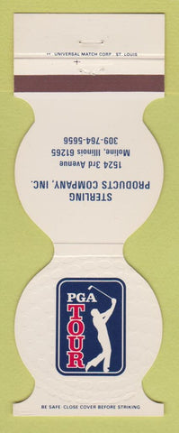 Matchbook Cover - PGA Tour Golf Sterling Products Moline IL 1982