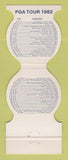 Matchbook Cover - PGA Tour Golf Sterling Products Moline IL 1982