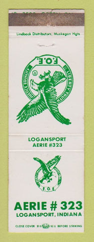 Matchbook Cover - Eagles Club Logansport IN WEAR