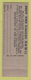 Matchbook Cover - Eagles Club Crooksville OH