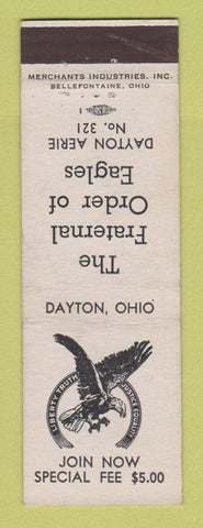 Matchbook Cover - Eagles Club Dayton OH MERCHANTS