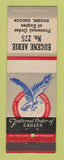 Matchbook Cover - Eagles Club Eugene OR