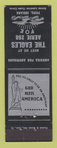 Matchbook Cover - Eagles Club Peru IN