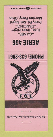 Matchbook Cover - Eagles Club Martins Ferry OH