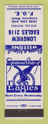 Matchbook Cover - Eagles Club Longview WA