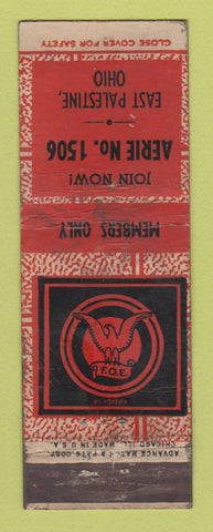 Matchbook Cover - Eagles Club East Palestine OH WORN