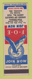 Matchbook Cover - Eagles Club Goshen IN