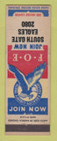Matchbook Cover - Eagles Club South Gate CA?