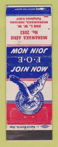 Matchbook Cover - Eagles Club Mishawaka IN WEAR