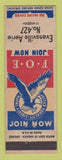 Matchbook Cover - Eagles Club Evansville