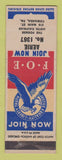 Matchbook Cover - Eagles Club Towanda PA