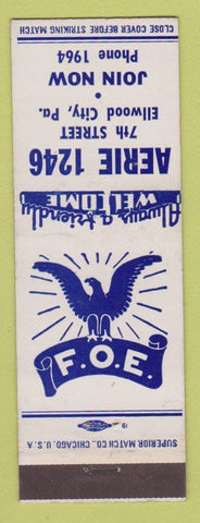 Matchbook Cover - Eagles Club Ellwood City PA
