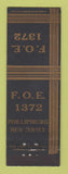 Matchbook Cover - Eagles Club Phillipsburg NJ