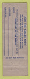 Matchbook Cover - Eagles Club Punxsutawney PA WORN