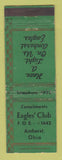 Matchbook Cover - Eagles Club Amherst OH WEAR