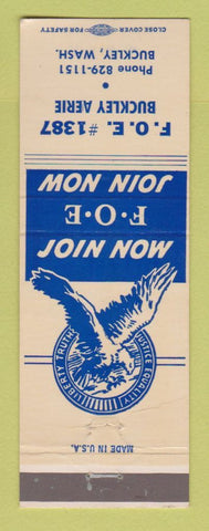 Matchbook Cover - Eagles Club Buckley WA