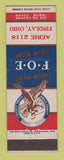Matchbook Cover - Eagles Club Findlay OH
